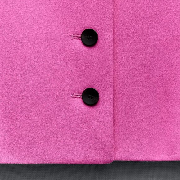 NWT ZARA TAILORED FELT TEXTURE BLAZER fuchsia - Picture 2 of 9